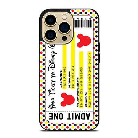 Custom Personalized Disney Ticket iPhone 14 Pro Max Case