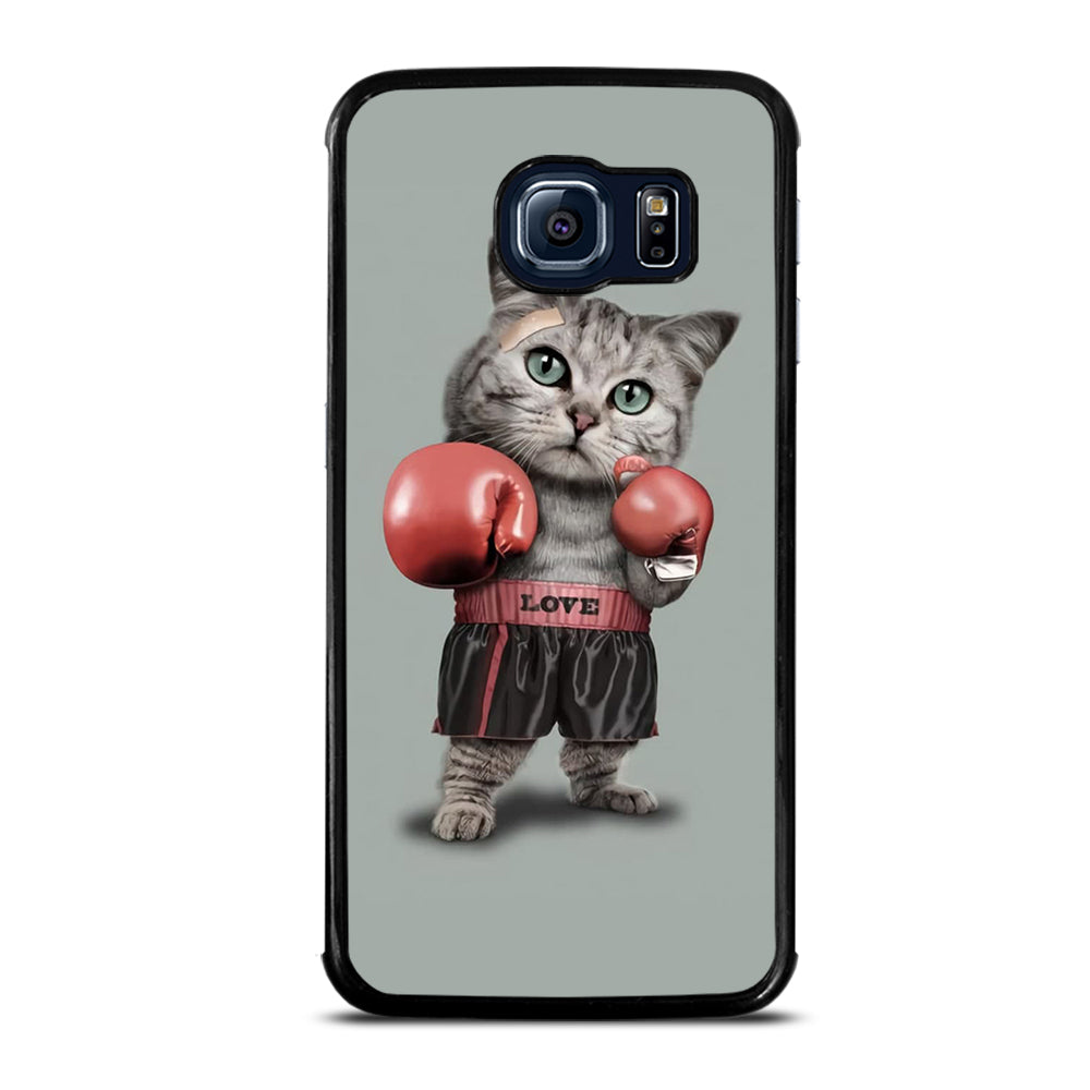 Cute Cat Boxing Samsung Galaxy S6 Edge Case