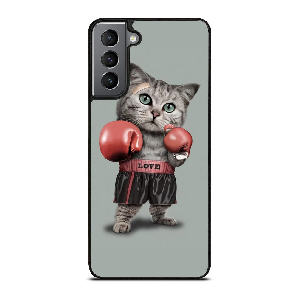 Cute Cat Boxing Samsung Galaxy S21 Plus 5G Case