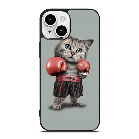 Cute Cat Boxing iPhone 13 Mini Case