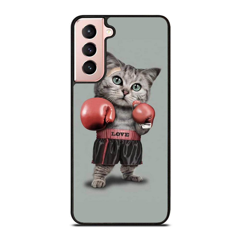 Cute Cat Boxing Samsung Galaxy S21 5G Case