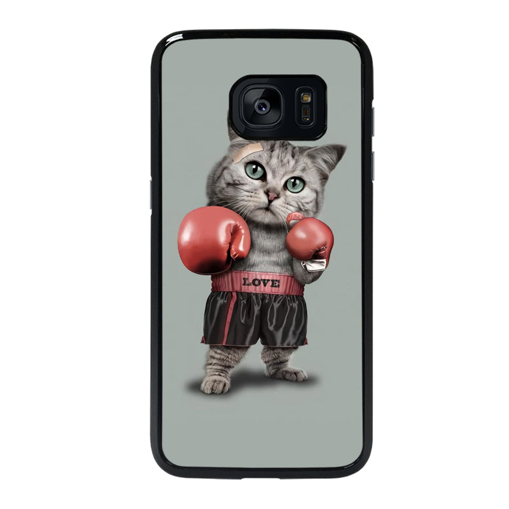 Cute Cat Boxing Samsung Galaxy S7 Edge Case