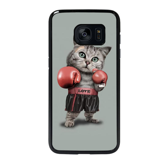 Cute Cat Boxing Samsung Galaxy S7 Edge Case