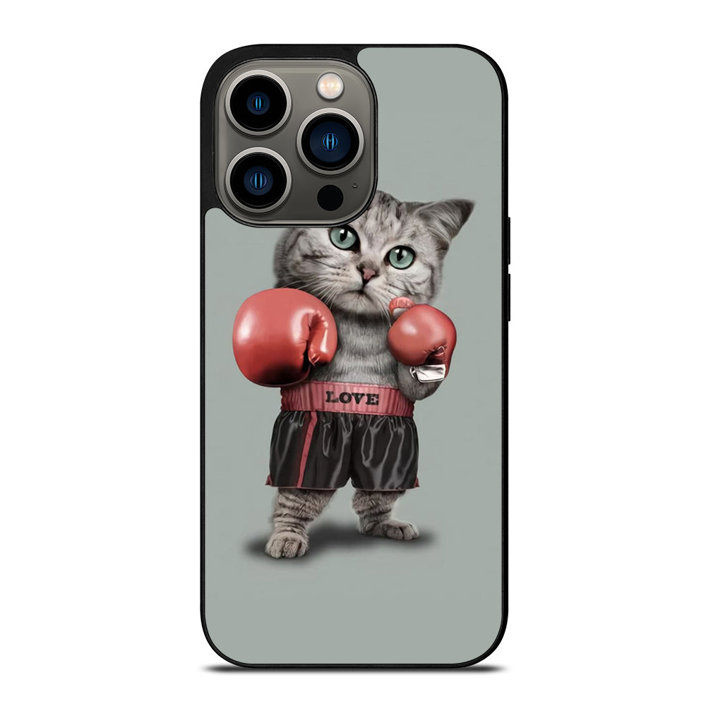 Cute Cat Boxing iPhone 13 Pro Case