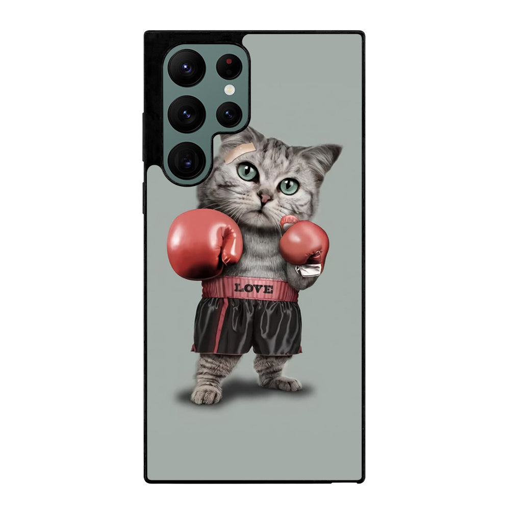 Cute Cat Boxing Samsung Galaxy S22 Ultra 5G Case