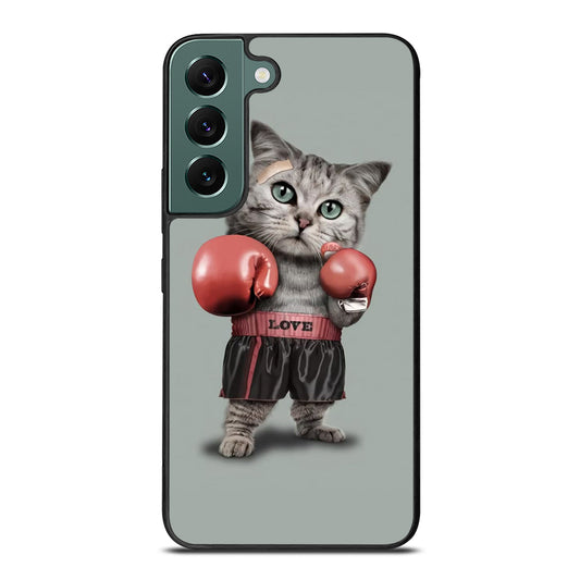 Cute Cat Boxing Samsung Galaxy S22 5G Case