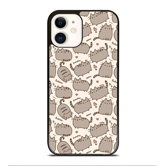 Cute Pusheen Cat Cartoon Collage iPhone 12 Case