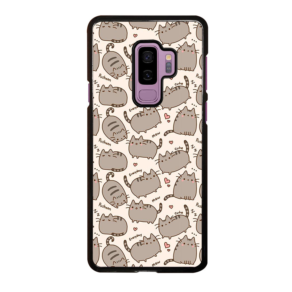 Cute Pusheen Cat Cartoon Collage Samsung Galaxy S9 Plus Case