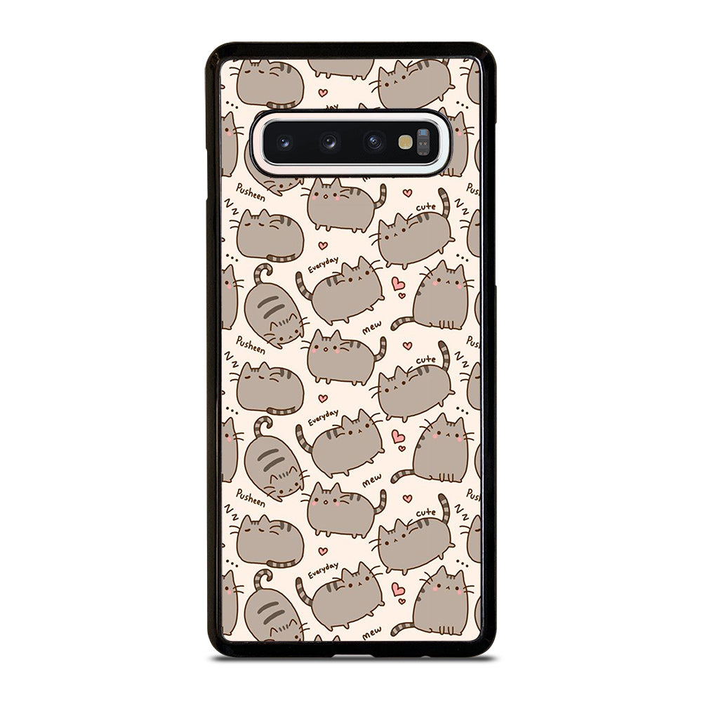 Cute Pusheen Cat Cartoon Collage Samsung Galaxy S10 Case