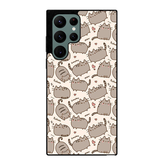 Cute Pusheen Cat Cartoon Collage Samsung Galaxy S22 Ultra 5G Case