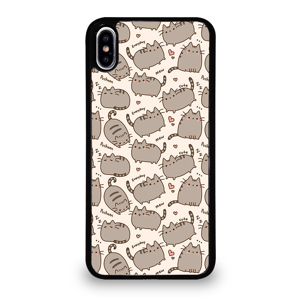 Cute Pusheen Cat Cartoon Collage iPhone XS Max Case
