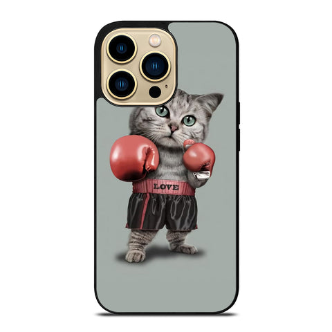 Cute Cat Boxing iPhone 14 Pro Max Case