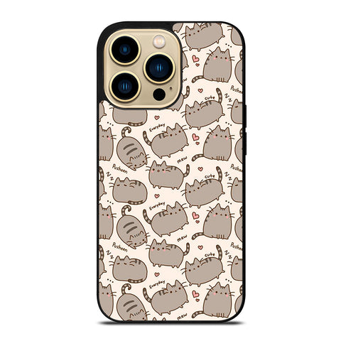 Cute Pusheen Cat Cartoon Collage iPhone 14 Pro Max Case