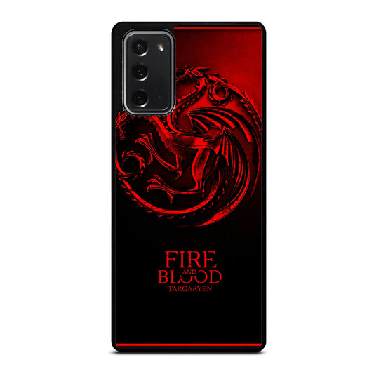 FIRE ANG BLOOD TARGARYEN Samsung Galaxy Note 20 Case