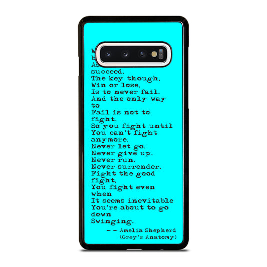 GREY'S ANATOMY QUOTES Samsung Galaxy S10 Case