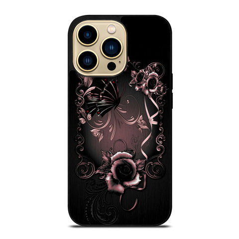 Gothic Rose Flower iPhone 14 Pro Max Case
