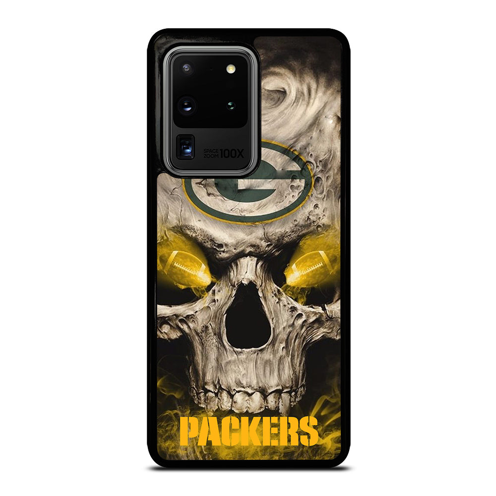 Green Bay Packers Skull Samsung Galaxy S20 Ultra / S20 Ultra 5G Case