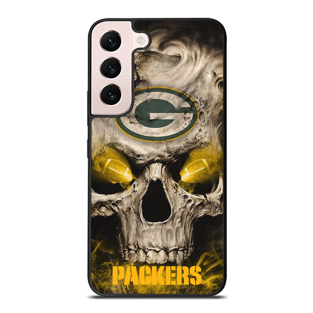 Green Bay Packers Skull Samsung Galaxy S22 Plus 5G Case