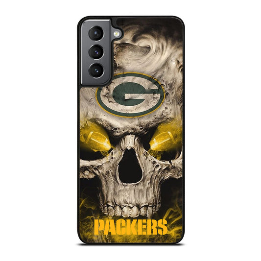 Green Bay Packers Skull Samsung Galaxy S21 Plus 5G Case