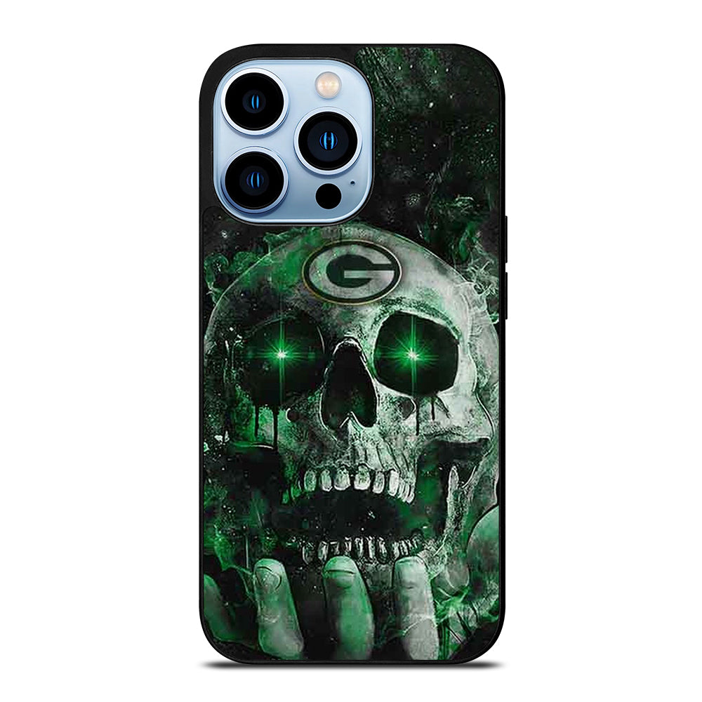 Green Bay Skull On Hand iPhone 13 Pro Max Case