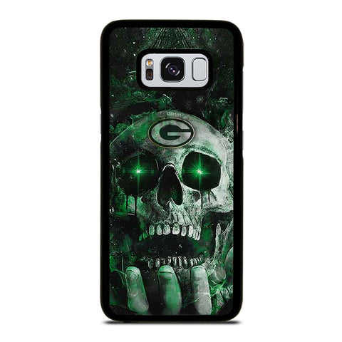 Green Bay Skull On Hand Samsung Galaxy S8 Case
