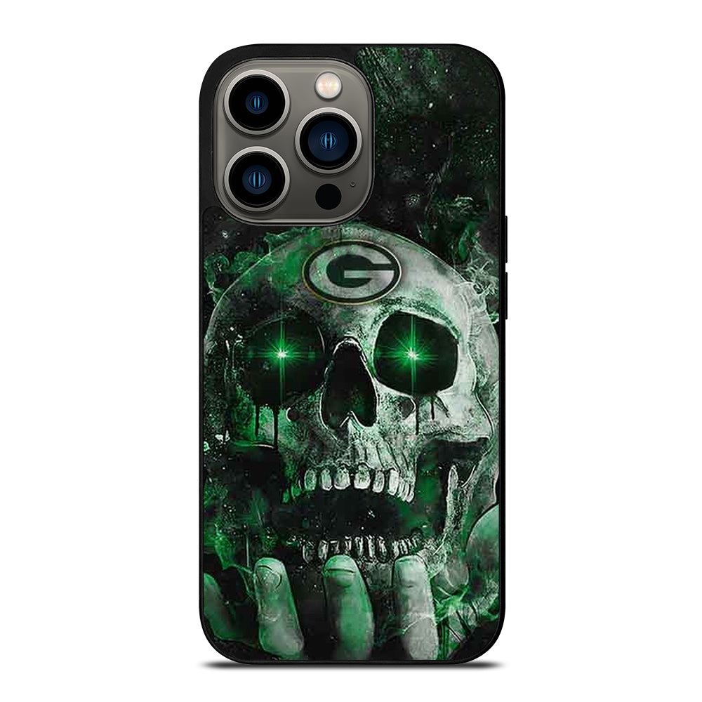 Green Bay Skull On Hand iPhone 13 Pro Case