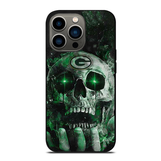 Green Bay Skull On Hand iPhone 13 Pro Case