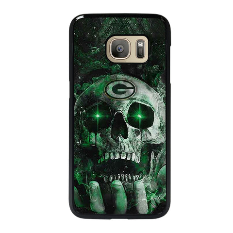 Green Bay Skull On Hand Samsung Galaxy S7 Case