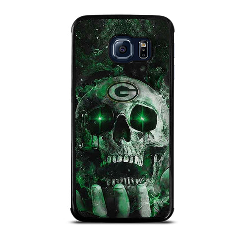 Green Bay Skull On Hand Samsung Galaxy S6 Edge Case