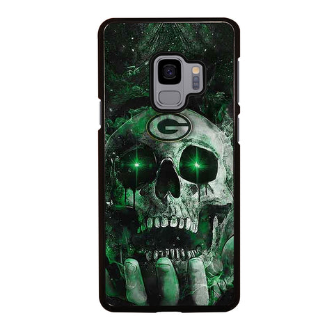 Green Bay Skull On Hand Samsung Galaxy S9 Case