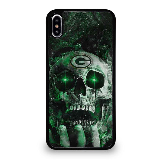 Green Bay Skull On Hand iPhone XS Max Case