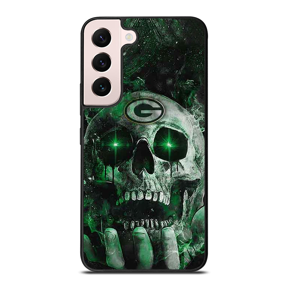 Green Bay Skull On Hand Samsung Galaxy S22 Plus 5G Case