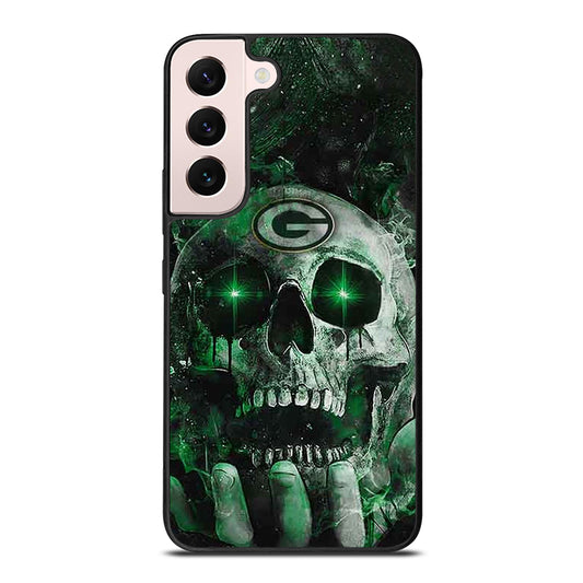 Green Bay Skull On Hand Samsung Galaxy S22 Plus 5G Case