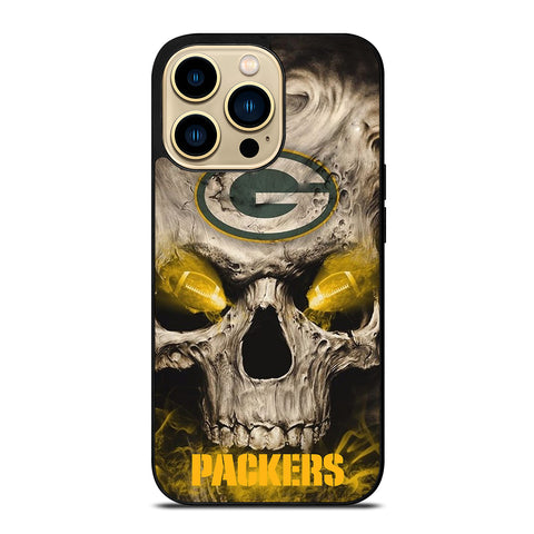 Green Bay Packers Skull iPhone 14 Pro Max Case