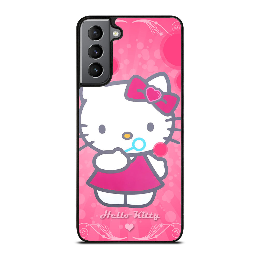Cute Hello Kitty Makeup Mirror Pink Shell Texture Phone Case For Samsung  Galaxy S2 S21 FE 21Ultra Plus Soft Case Y2k Girl Gift - AliExpress