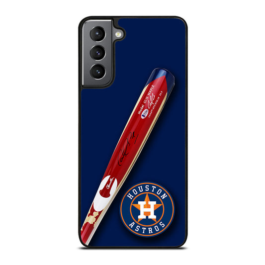 Houston Astros Correa's Stick Signed Samsung Galaxy S21 Plus 5G Case