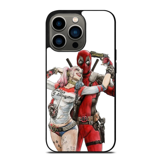 Iconic Deadpool & Harley Quinn iPhone 13 Pro Case