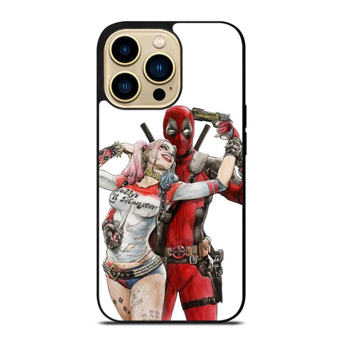 Iconic Deadpool & Harley Quinn iPhone 14 Pro Max Case