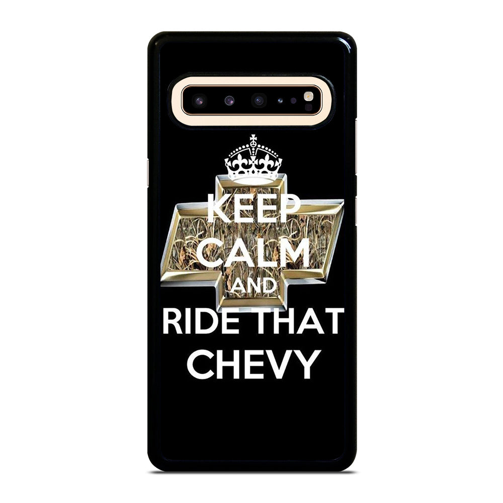 KEEP CALM AND RIDE THAT CHEVY Samsung Galaxy S10 5G Case