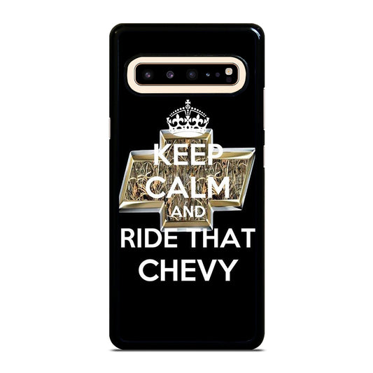 KEEP CALM AND RIDE THAT CHEVY Samsung Galaxy S10 5G Case