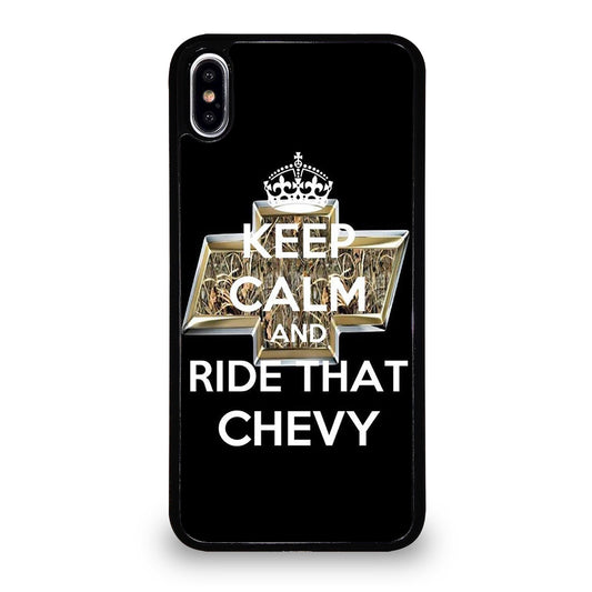 KEEP CALM AND RIDE THAT CHEVY iPhone XS Max Case