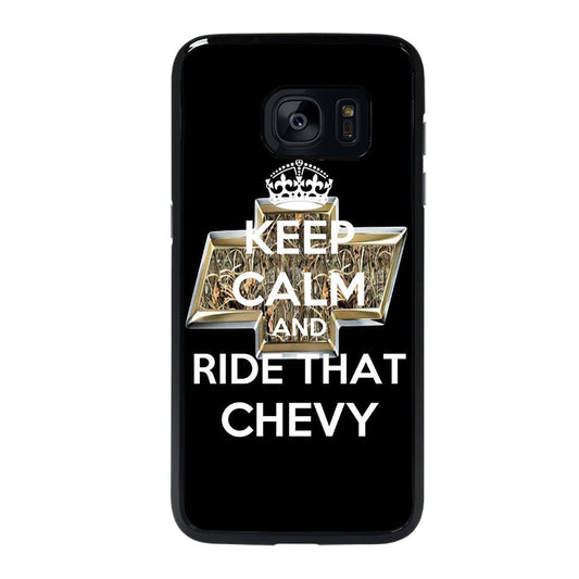 KEEP CALM AND RIDE THAT CHEVY Samsung Galaxy S7 Edge Case