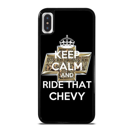 KEEP CALM AND RIDE THAT CHEVY iPhone X / XS Case