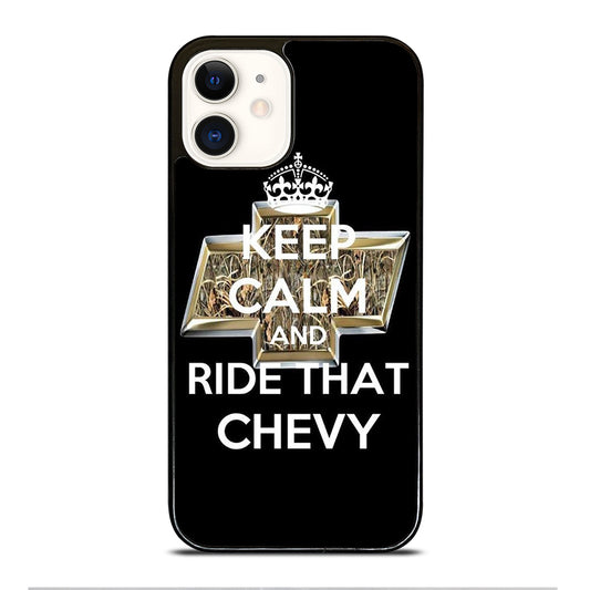 KEEP CALM AND RIDE THAT CHEVY iPhone 12 Case