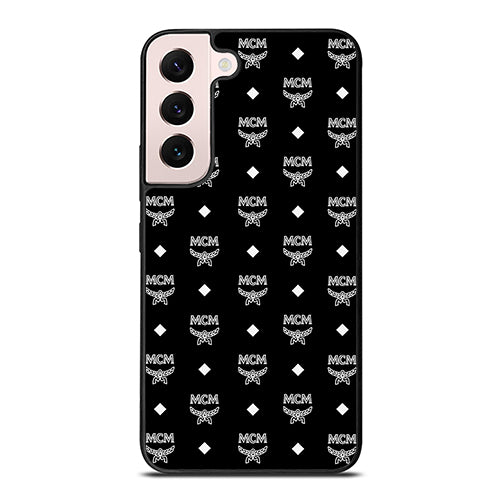 MCM Worldwide Black Wallpaper Samsung Galaxy S22 Plus 5G Case