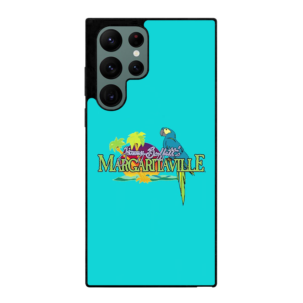 Margaritaville Logo Wallpaper Samsung Galaxy S22 Ultra 5G Case