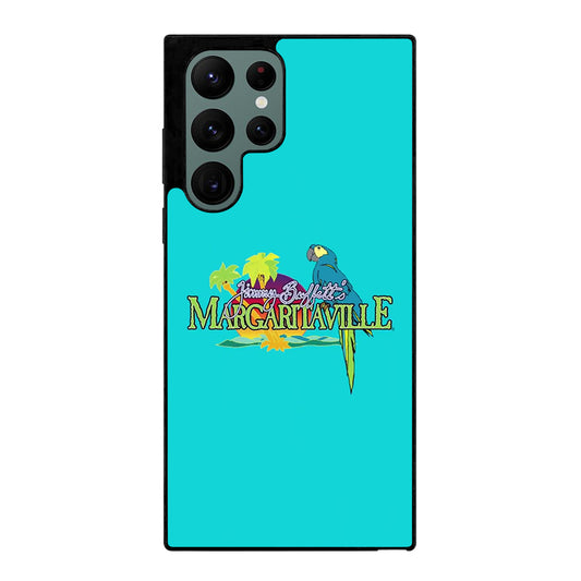 Margaritaville Logo Wallpaper Samsung Galaxy S22 Ultra 5G Case