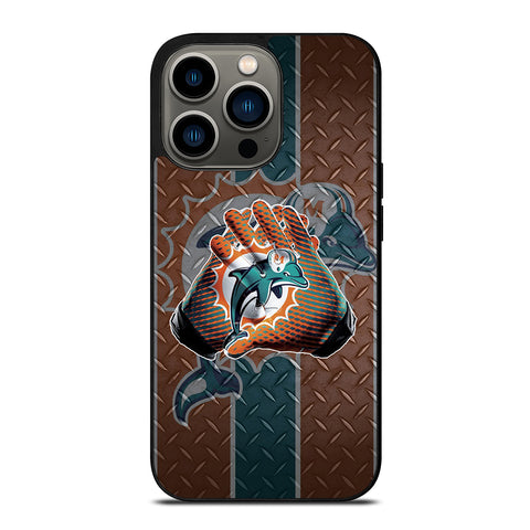 Miami Dolphins Football Gloves iPhone 13 Pro Case