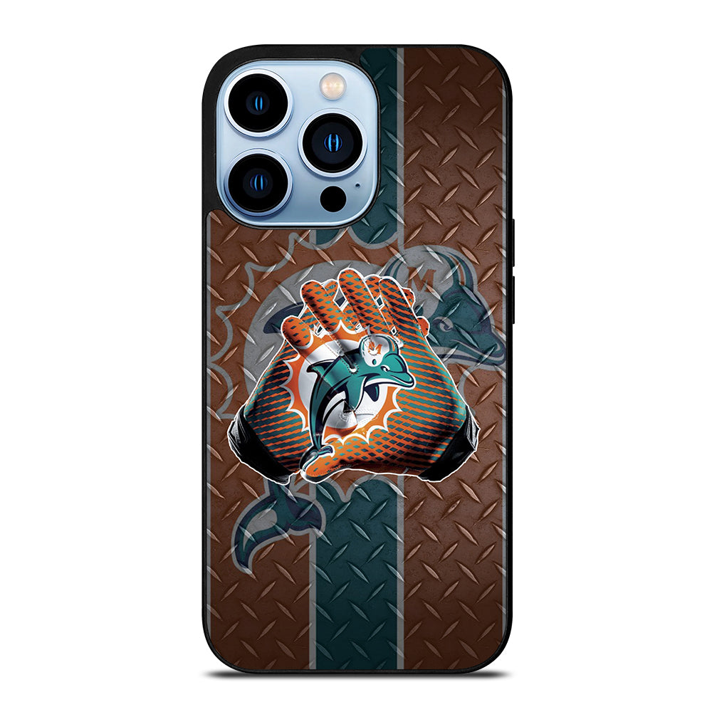 Miami Dolphins Football Gloves iPhone 13 Pro Max Case