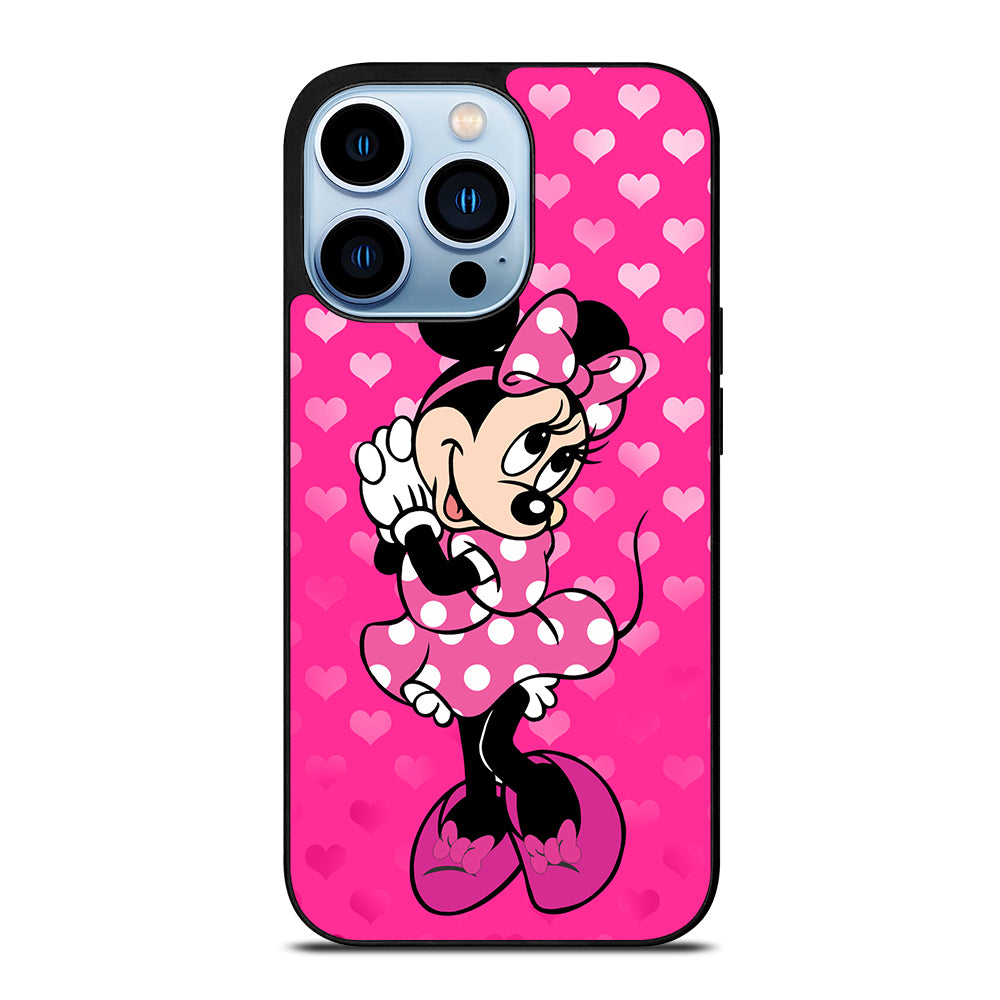 Minnie Mouse In Pink Heart iPhone 13 Pro Max Case
